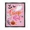 Stupell Industries Creep It Real Pink Halloween Phrase Framed Floater Canvas Wall Art